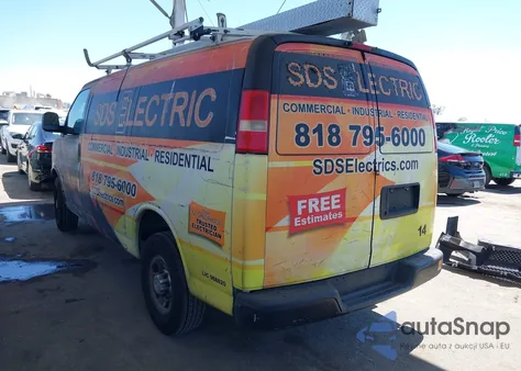 2014 Chevrolet Express 2500 Work Van из США, поврежденный, VIN 1GCWGFCA7E1205541